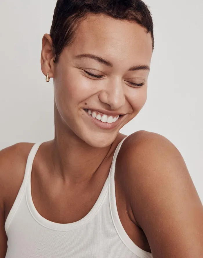 Women Jewelry Madewell Delicate Collection DemiFine Carabiner Hoop Earrings