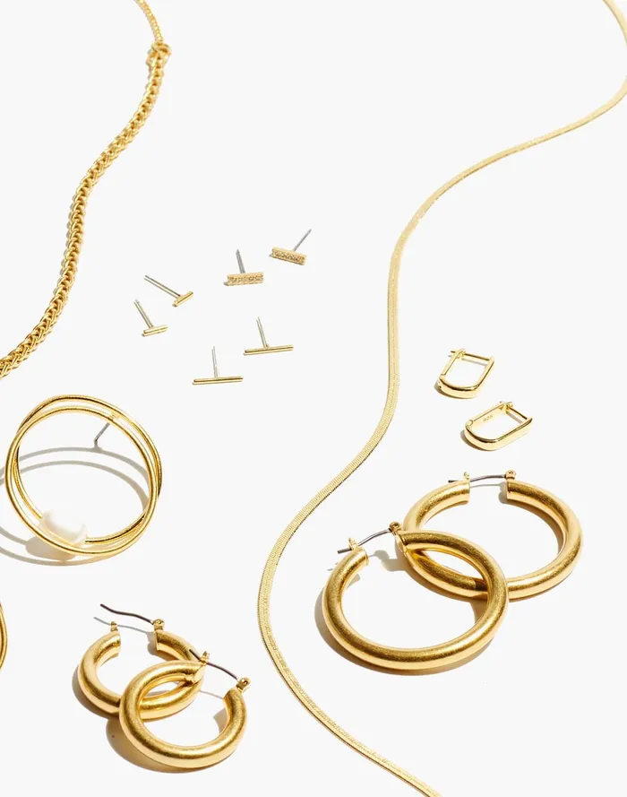 Women Jewelry Madewell Delicate Collection DemiFine Carabiner Hoop Earrings