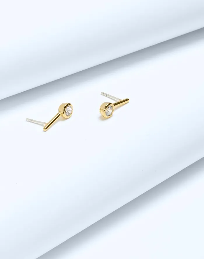 Women Jewelry Madewell DemiFine Bezel Set Crystal Drop Stud Earrings