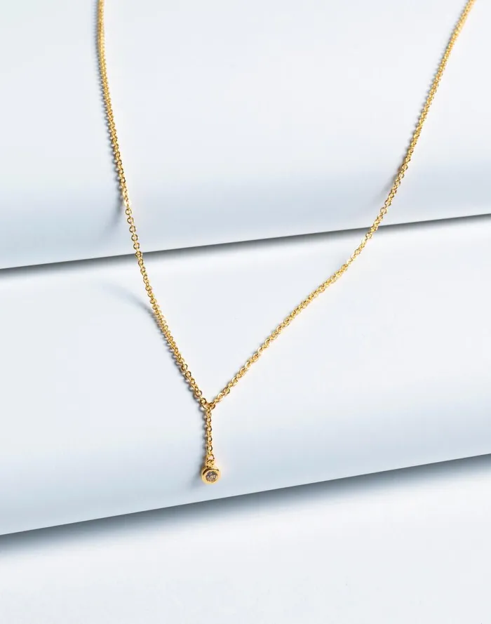 Women Jewelry Madewell DemiFine Bezel Set Lariat Necklace