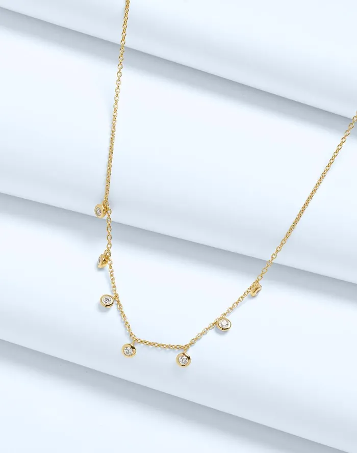 Women Jewelry Madewell DemiFine Bezel Set Station Necklace