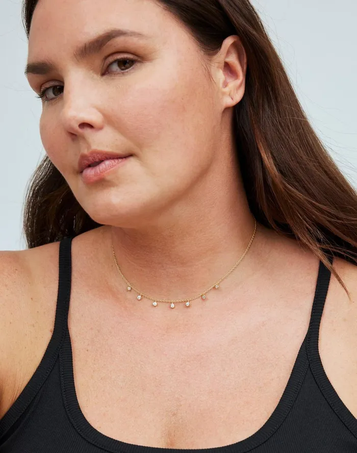 Women Jewelry Madewell DemiFine Bezel Set Station Necklace