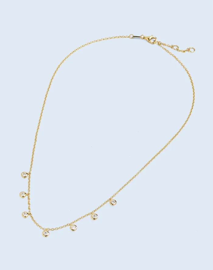 Women Jewelry Madewell DemiFine Bezel Set Station Necklace