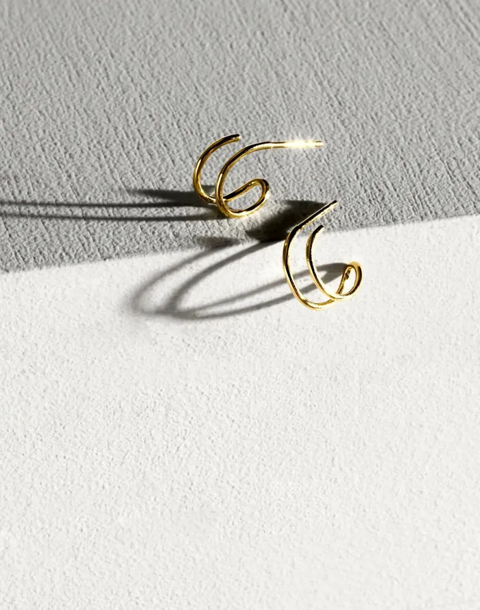Women Jewelry Madewell DemiFine Double Hoop Earrings