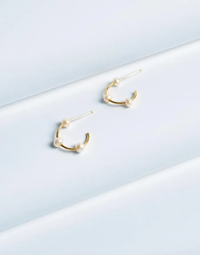 Women Jewelry Madewell DemiFine Freshwater Pearl Hoop Earrings