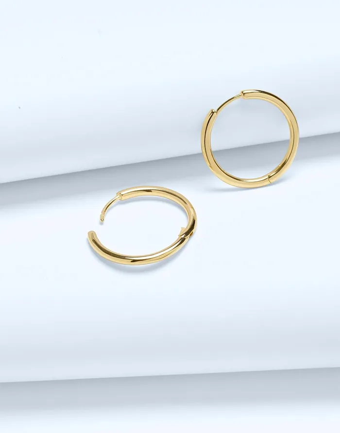 Women Jewelry Madewell DemiFine Medium Hoop Earrings