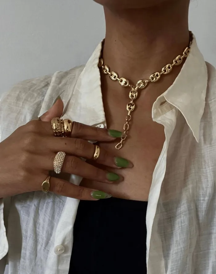 Women Jewelry Madewell Filosophy Midtown Puffy Gucci Link Style Chain