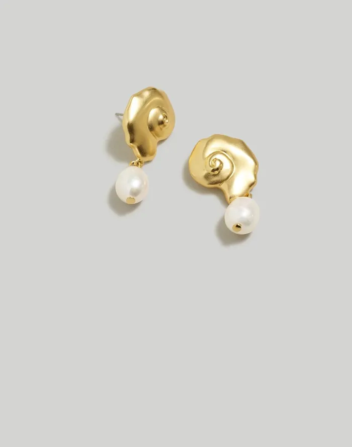 Women Jewelry Madewell Freshwater Pearl Shell Drop Earrings