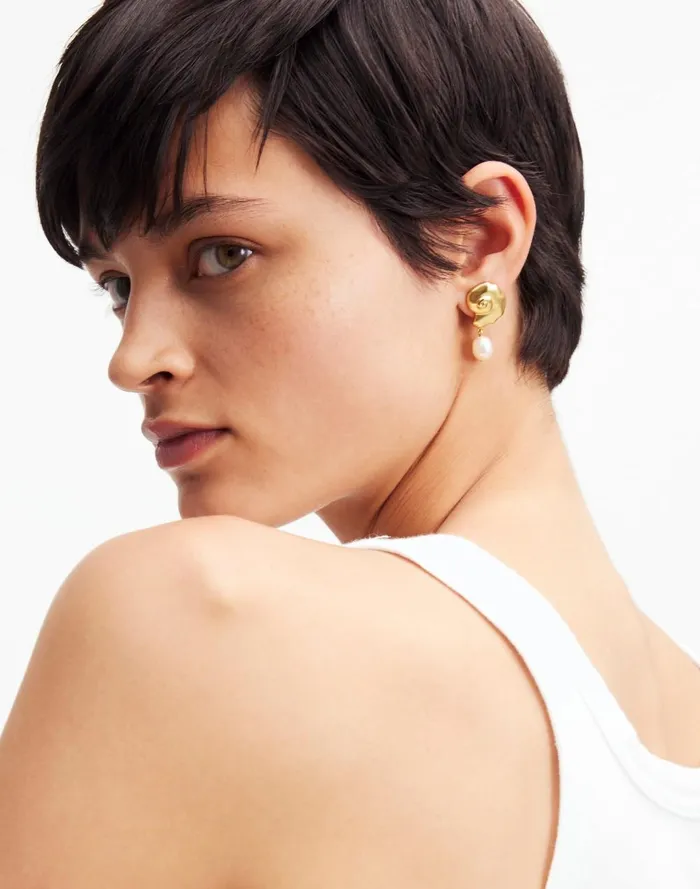 Women Jewelry Madewell Freshwater Pearl Shell Drop Earrings