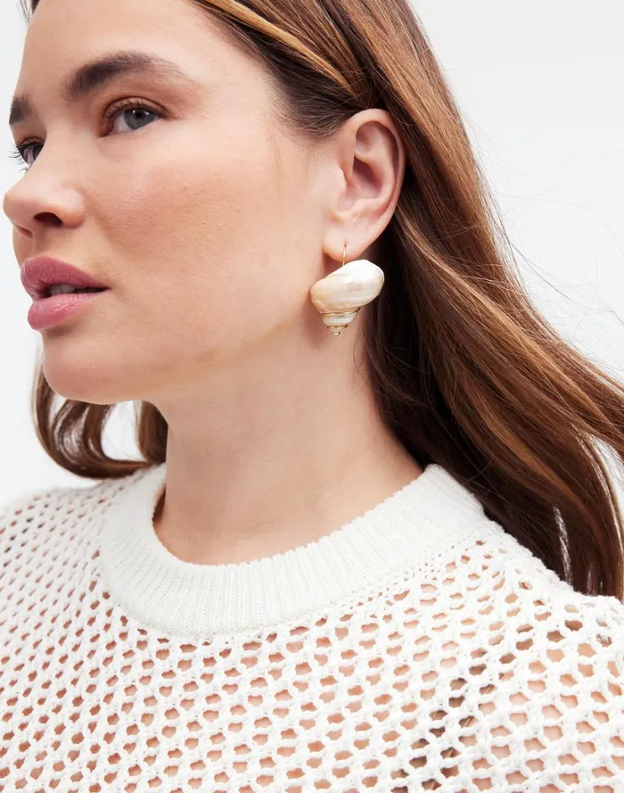 Women Jewelry Madewell Genuine Shell Statement Earrings