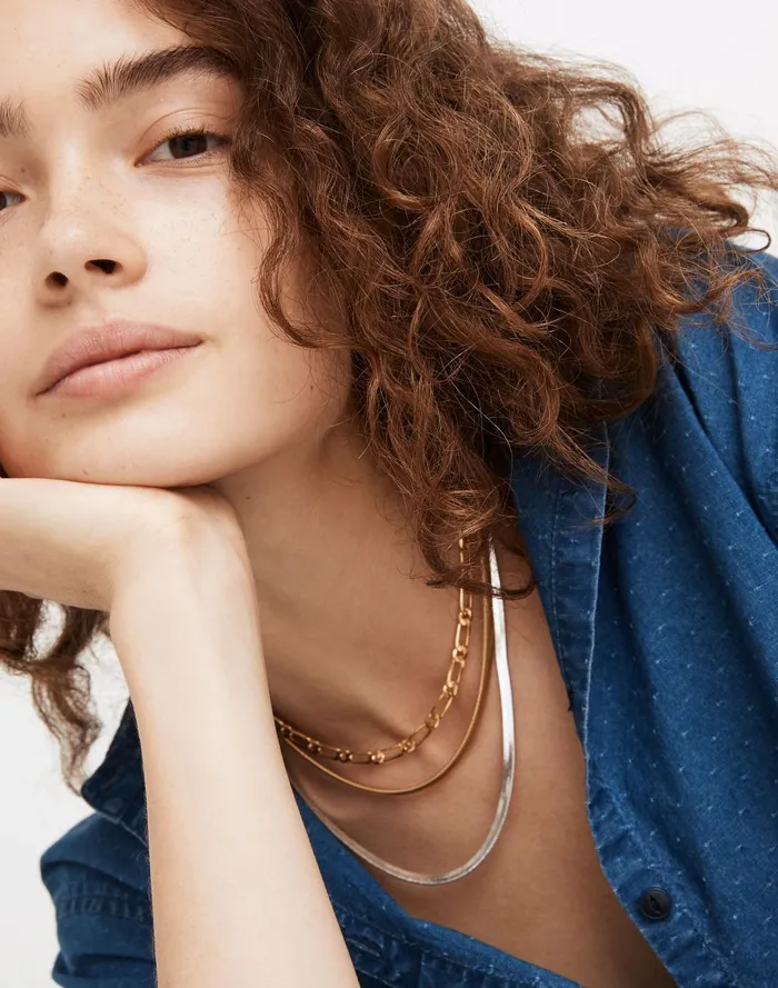 Women Jewelry Madewell Herringbone Chain Necklace