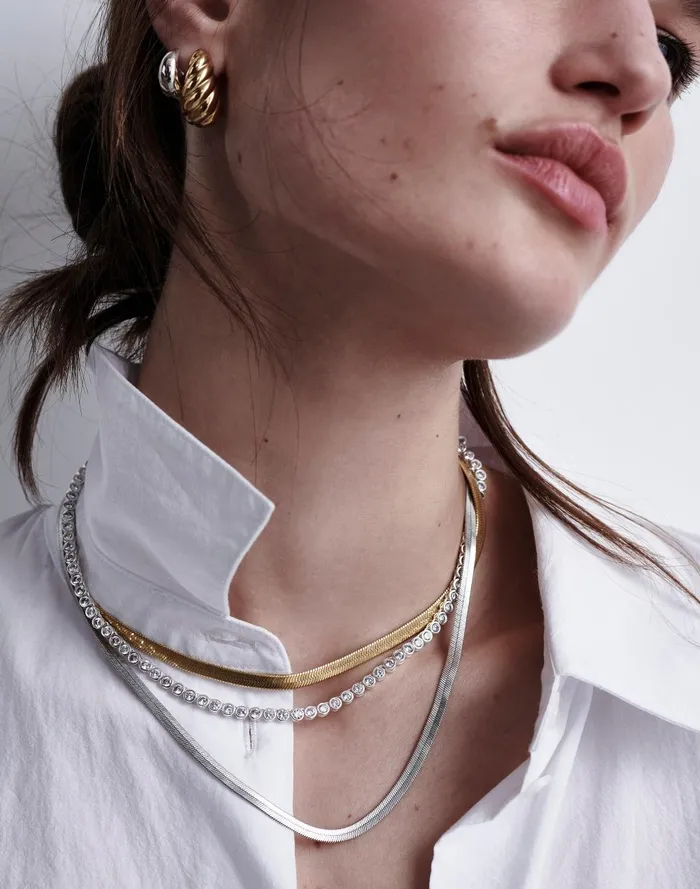 Women Jewelry Madewell Herringbone Chain Necklace