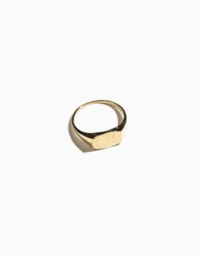 Women Jewelry Madewell Iris 1956 Jewelry Hammered Minimilist Signet