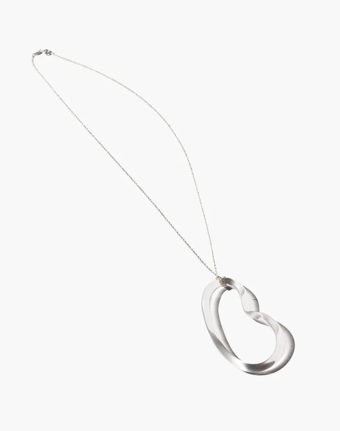 Women Jewelry Madewell Jane D039Arensbourg Clear Bean Pendant Necklace