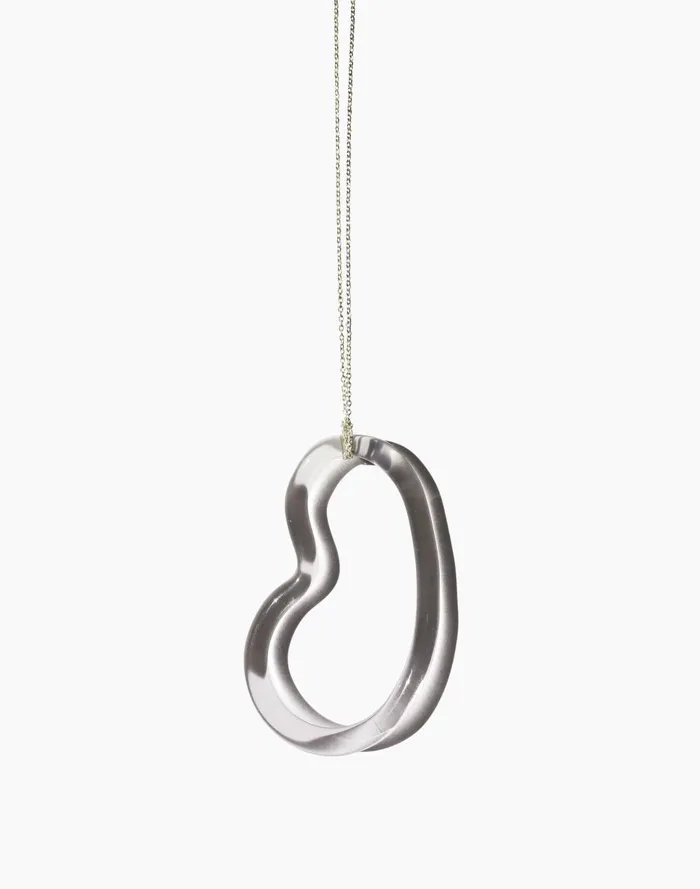Women Jewelry Madewell Jane D039Arensbourg Clear Bean Pendant Necklace