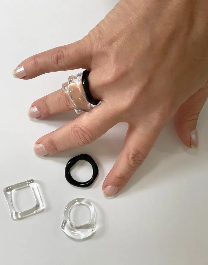 Women Jewelry Madewell Jane D039Arensbourg Clear Glass Thick Band
