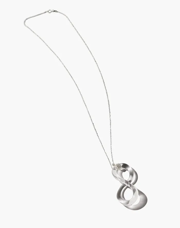 Women Jewelry Madewell Jane D039Arensbourg Clear Mobius Pendant Necklace