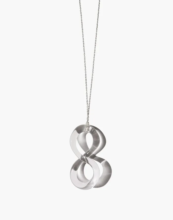 Women Jewelry Madewell Jane D039Arensbourg Clear Mobius Pendant Necklace