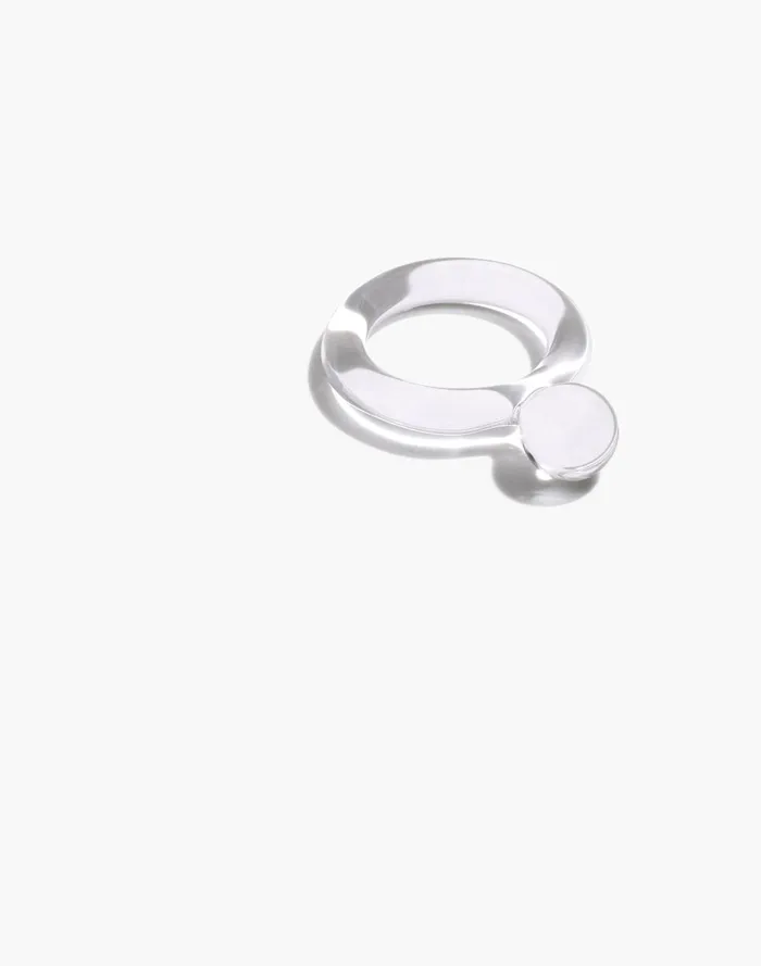Women Jewelry Madewell Jane D039Arensbourg Dot Clear Glass Ring