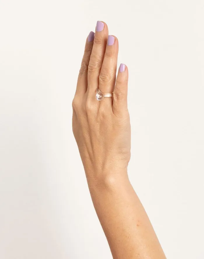 Women Jewelry Madewell Jane D039Arensbourg Dot Clear Glass Ring