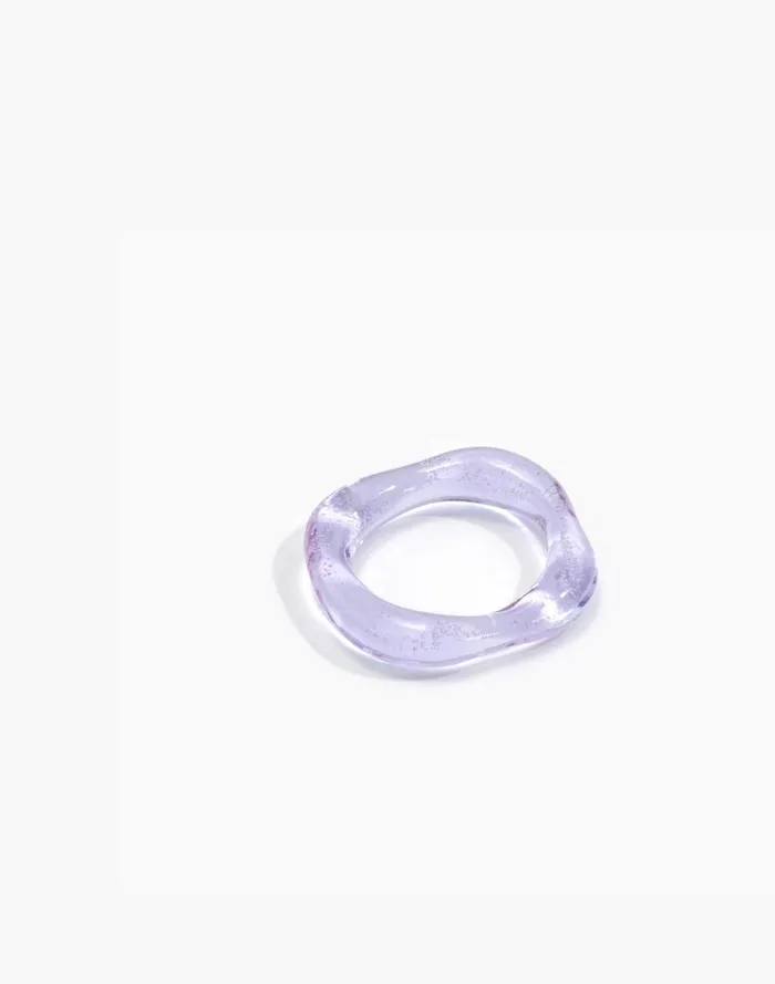 Women Jewelry Madewell Jane D039Arensbourg Lilac Organic Band Glass Ring