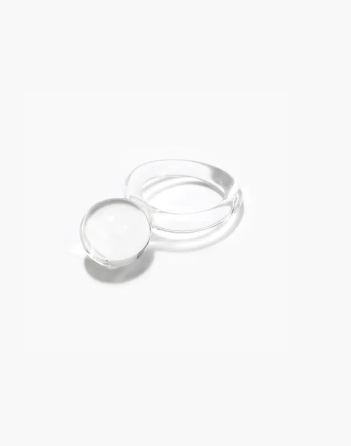 Women Jewelry Madewell Jane D039Arensbourg Orb Clear Glass Ring