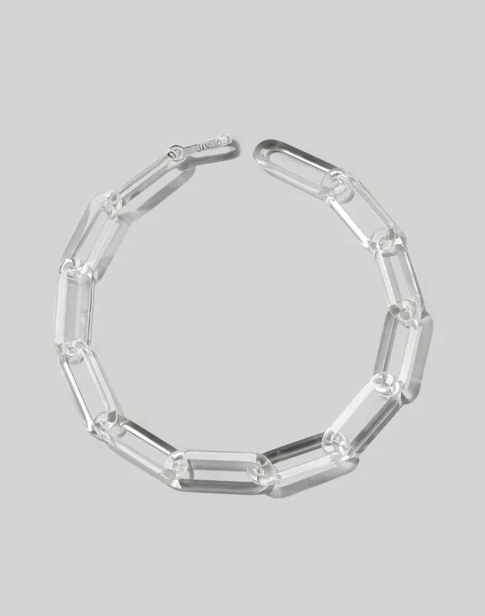 Women Jewelry Madewell Jane D039Arensbourg Oval Glass Chain Choker Necklace