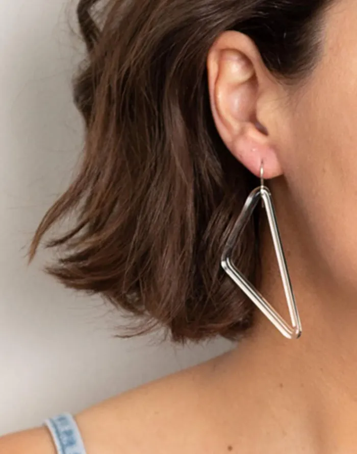 Women Jewelry Madewell Jane D039Arensbourg Rhombus Clear Glass Earrings