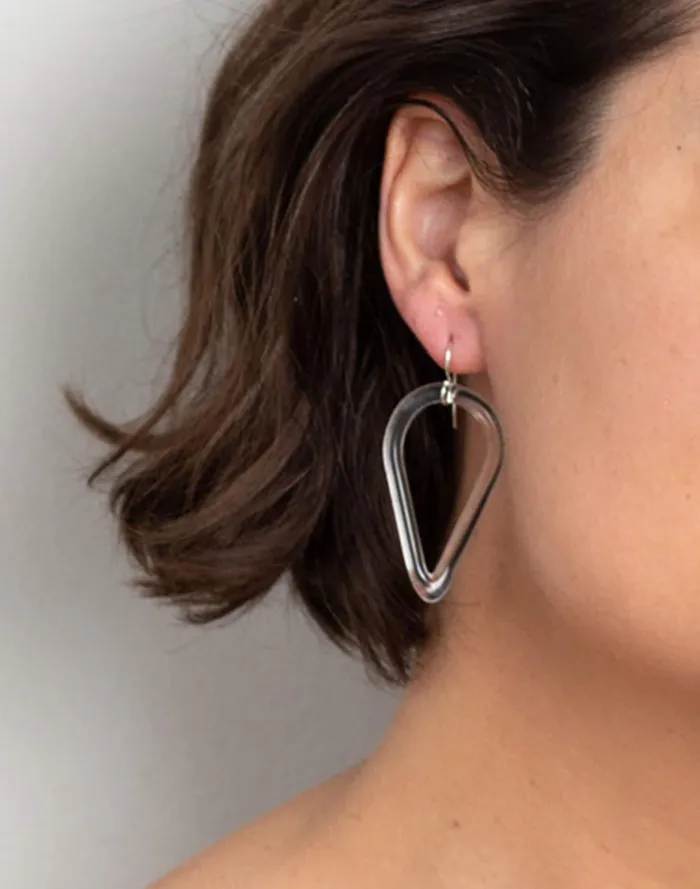 Women Jewelry Madewell Jane D039Arensbourg Teardrop Clear Glass Earrings