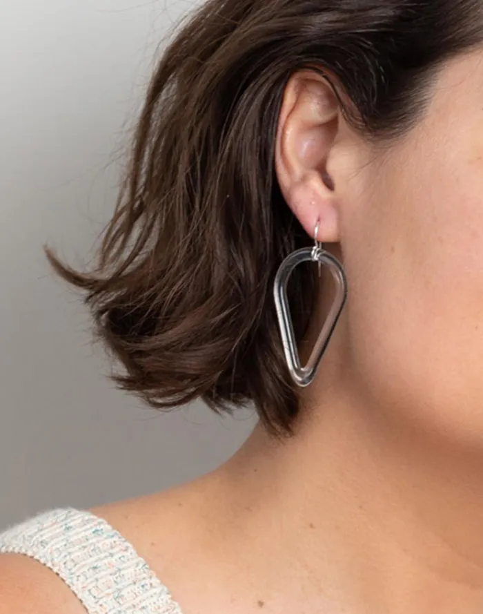 Women Jewelry Madewell Jane D039Arensbourg Teardrop Clear Glass Earrings