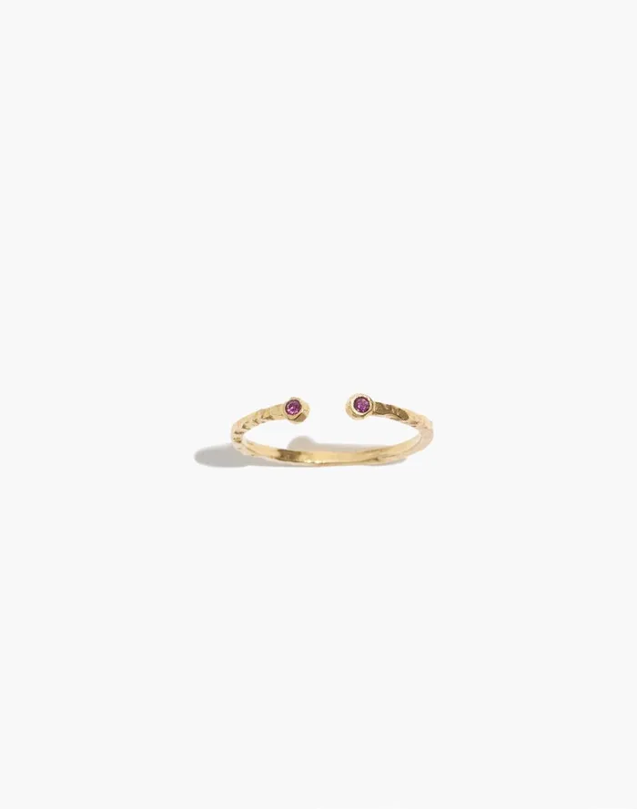 Women Jewelry Madewell Katie Dean Jewelry 18k GoldPlated Birthstone Ring