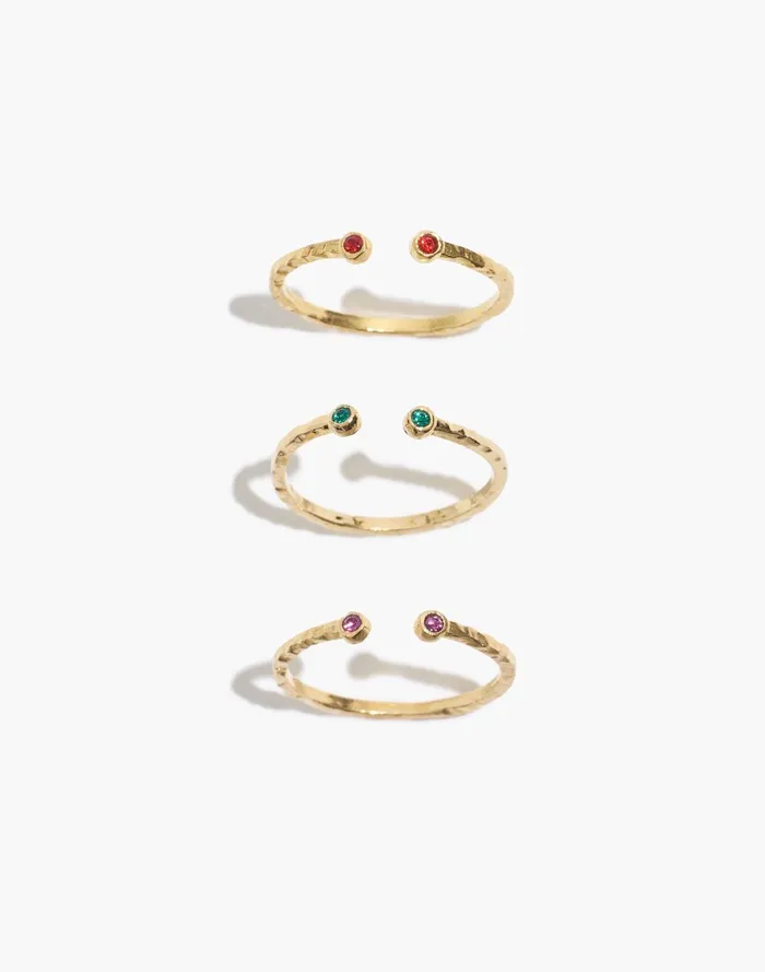 Women Jewelry Madewell Katie Dean Jewelry 18k GoldPlated Birthstone Ring