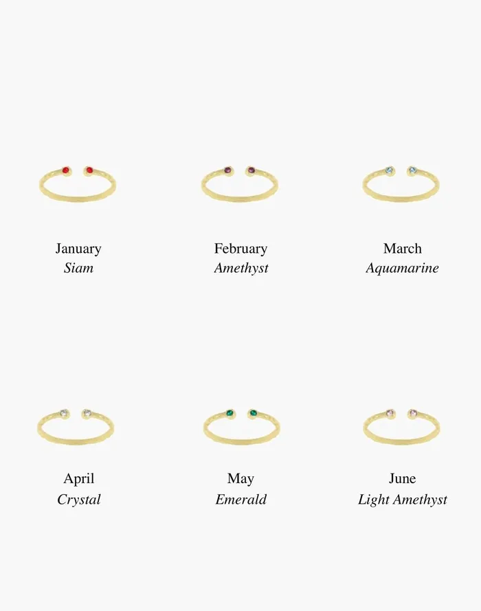 Women Jewelry Madewell Katie Dean Jewelry 18k GoldPlated Birthstone Ring
