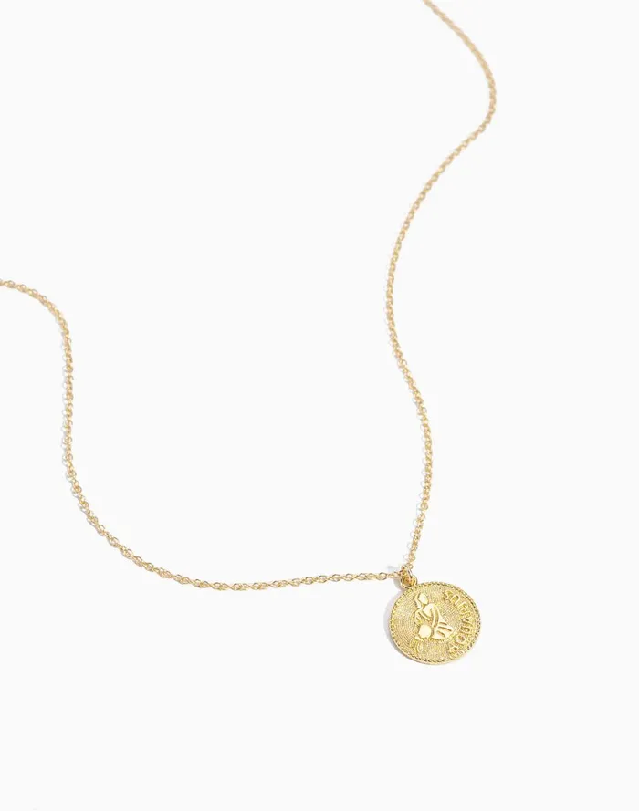 Women Jewelry Madewell Katie Dean Jewelry Aquarius Zodiac Necklace