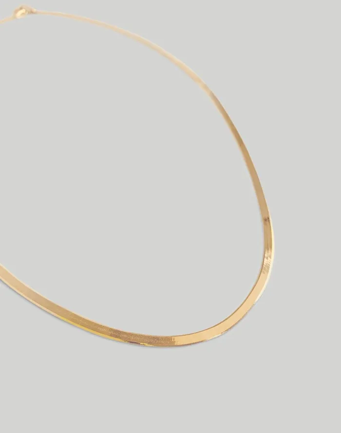 Women Jewelry Madewell Kinn Studio Carter Herringbone Chain Necklace