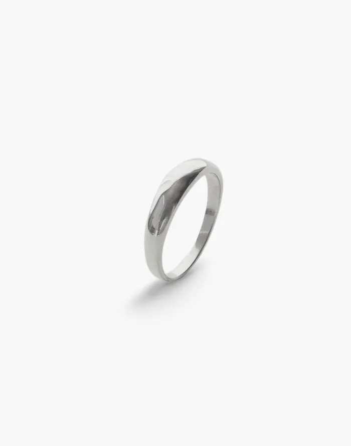 Women Jewelry Madewell Kinn Studio Dare To Love Classic Dome Ring Silver