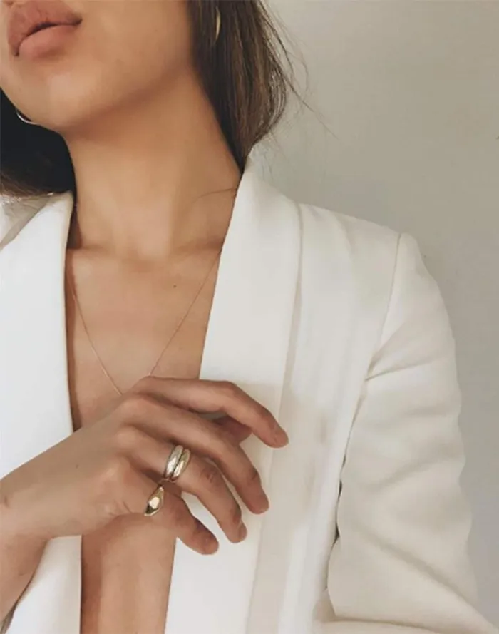 Women Jewelry Madewell Kinn Studio Dare To Love Classic Dome Ring Silver