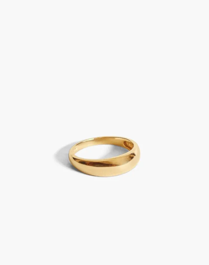 Women Jewelry Madewell Kinn Studio Dare To Love Classic Hollow Dome Ring Gold