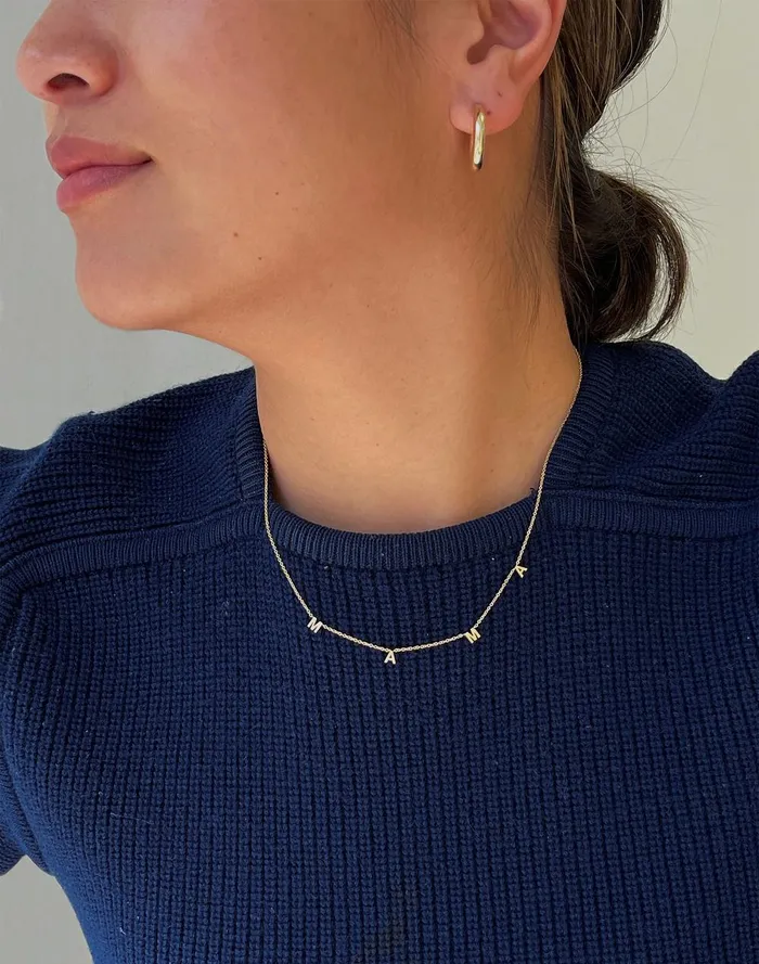 Women Jewelry Madewell Kinn Studio Dear Kaia Initial Necklace