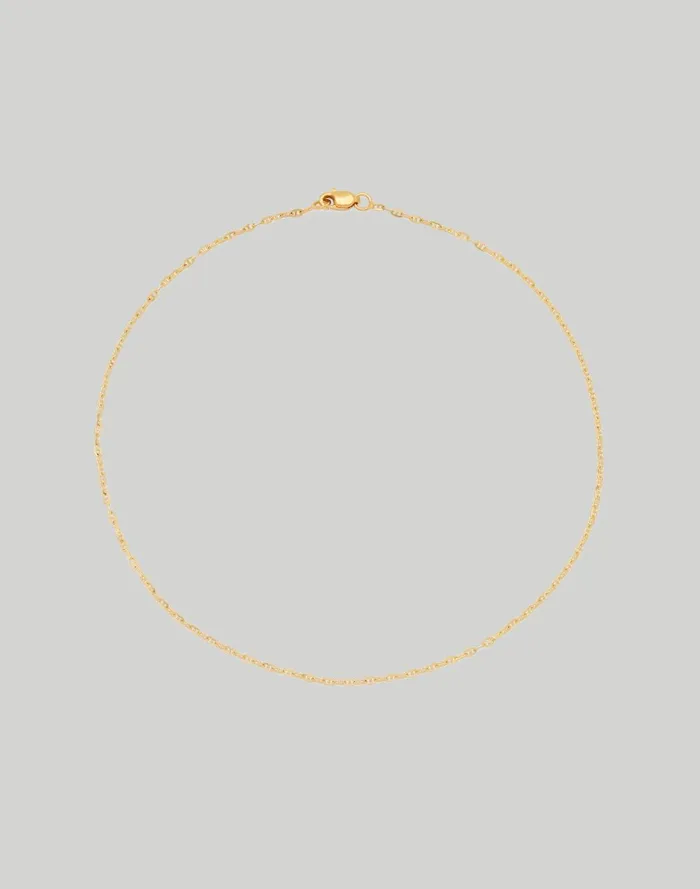 Women Jewelry Madewell Kinn Studio Micro Mariner Chain Anklet