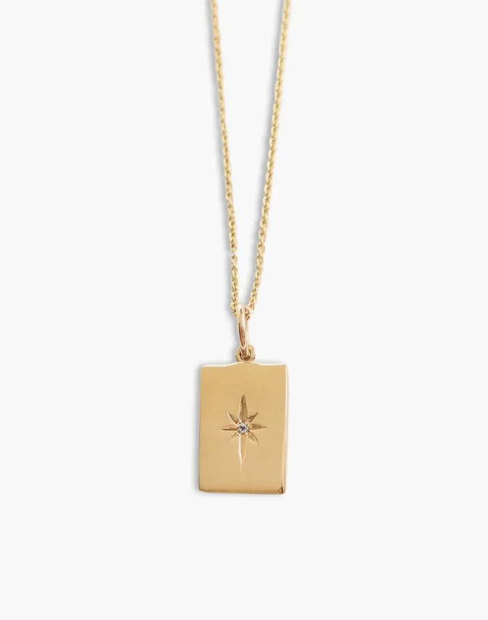 Women Jewelry Madewell Kinn Studio North Star Necklace Diamond