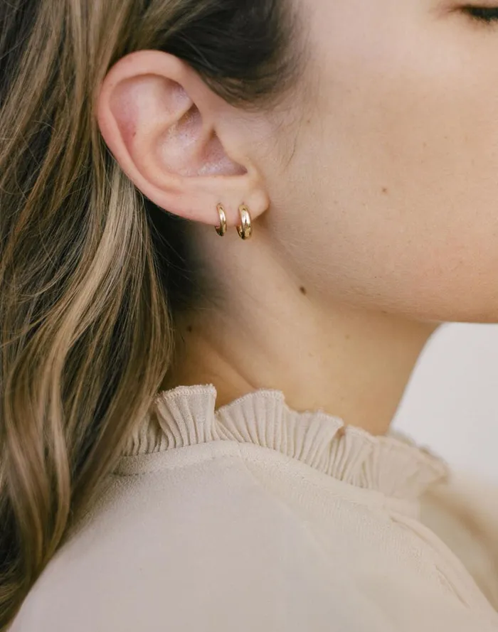 Women Jewelry Madewell Kinn Studio Petite Huggie Earrings