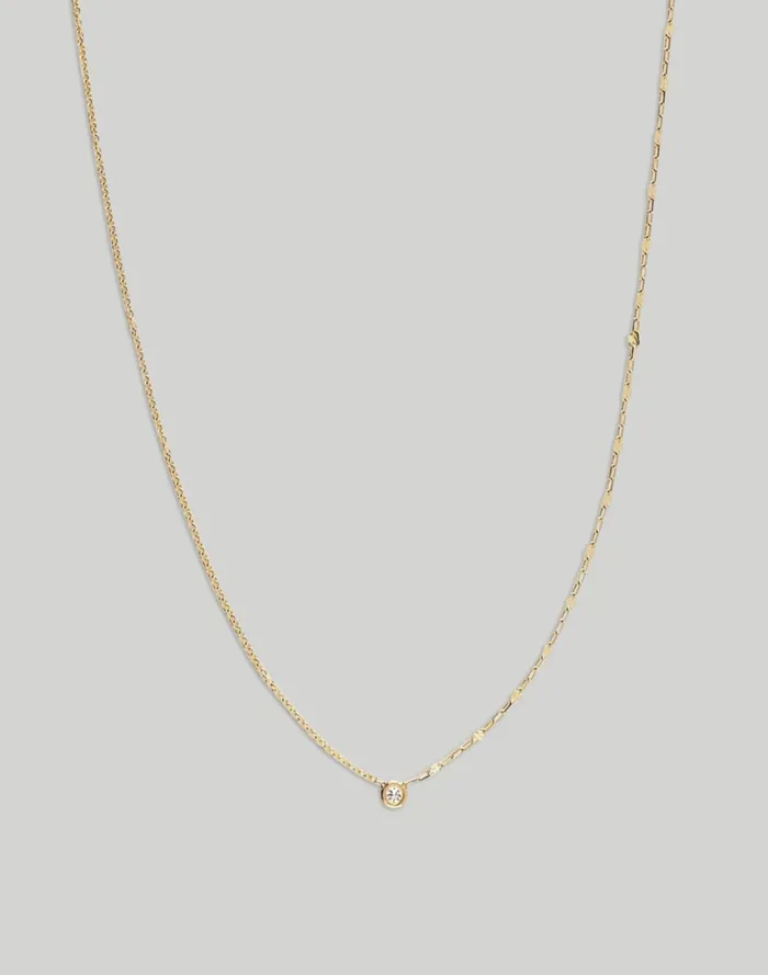 Women Jewelry Madewell Kinn Studio Two In One Solitaire Round Diamond Necklace Women Jewelry Madewell Kinn Studio Two In One Solitaire Round Diamond Necklace