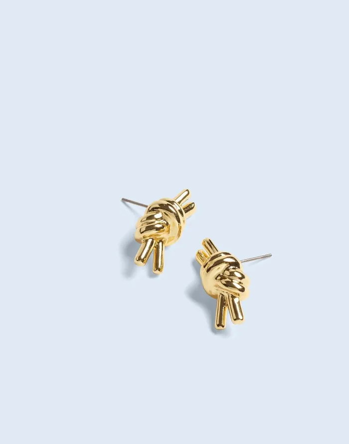 Women Jewelry Madewell Knotted Medium Stud Earrings