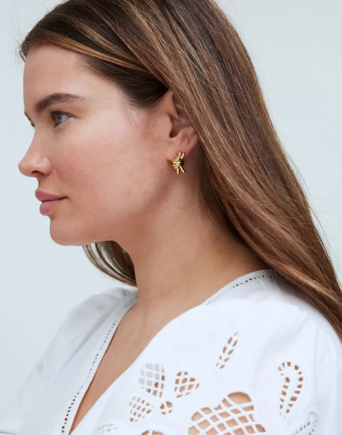 Women Jewelry Madewell Knotted Medium Stud Earrings