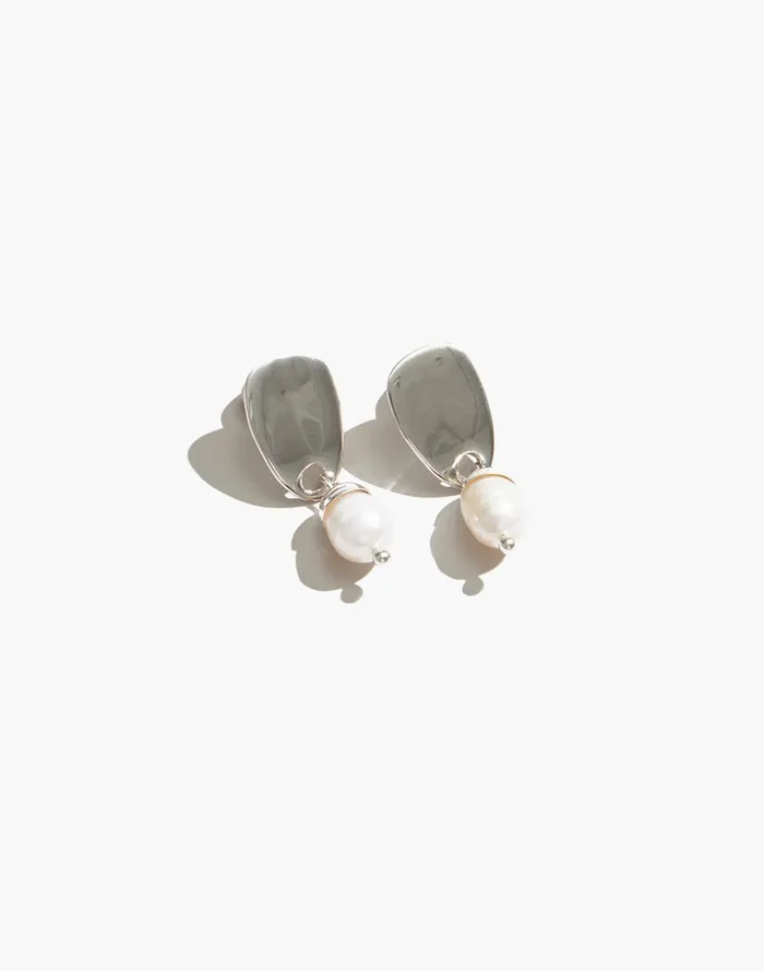 Women Jewelry Madewell Maslo Jewelry Cecilia Pearl Earrings Sterling Silver