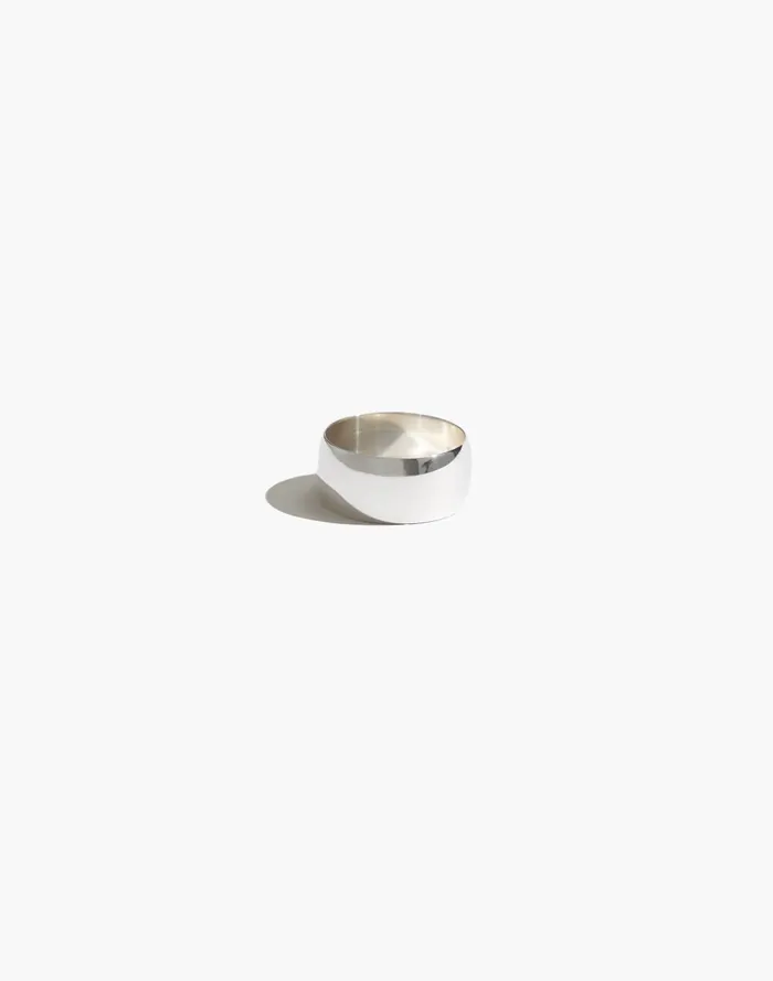 Women Jewelry Madewell Maslo Jewelry Cigar Band Ring Sterling Silver