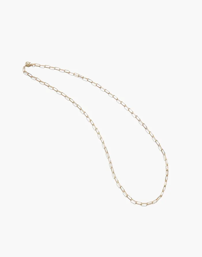 Women Jewelry Madewell Maslo Jewelry Drawn Cable Chain Necklace Gold