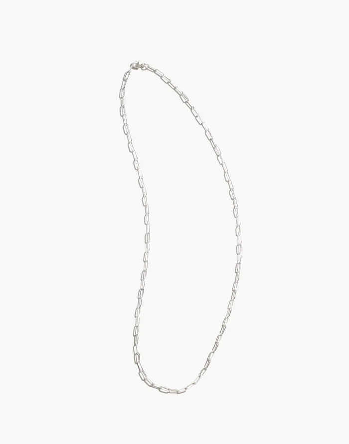Women Jewelry Madewell Maslo Jewelry Drawn Cable Chain Necklace Sterling Silver