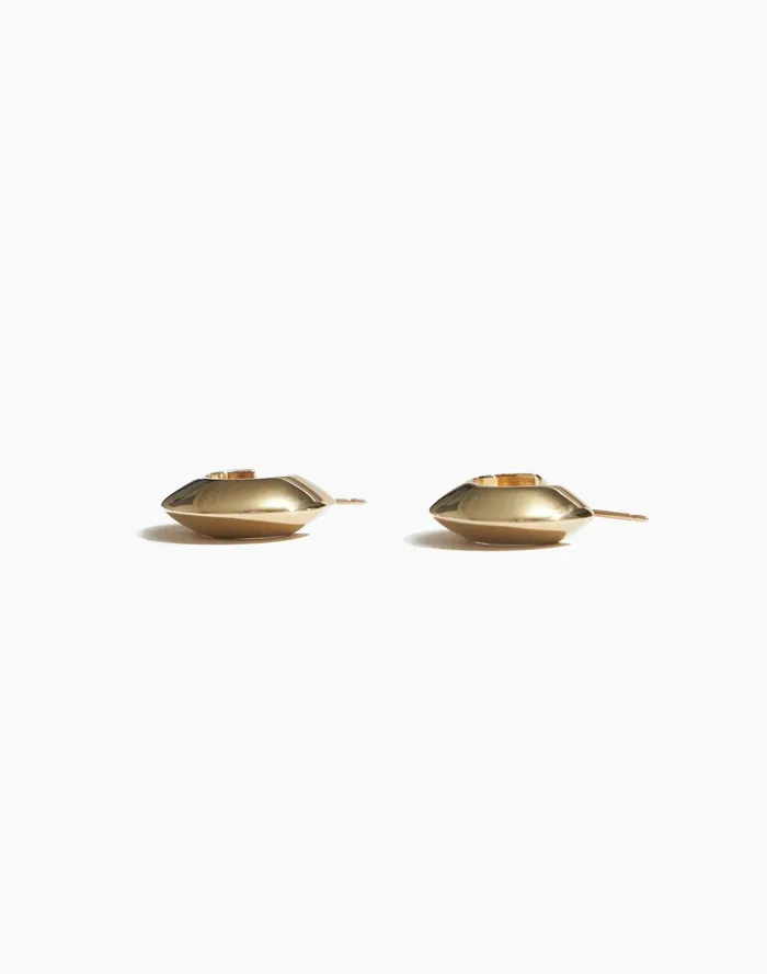 Women Jewelry Madewell Maslo Jewelry Round Peak Earrings Gold